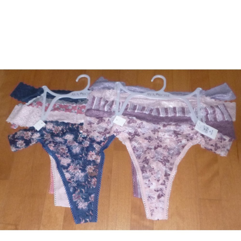 10 Pairs AVA ROSE Lace THONG Panties Size 3X NWT